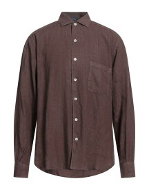 【送料無料】 フェデーリ メンズ シャツ リネンシャツ トップス Linen shirt Dark brown