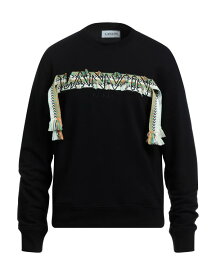 【送料無料】 ランバン メンズ パーカー・スウェット アウター Sweatshirt Black