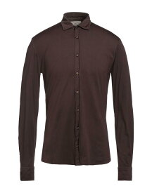 【送料無料】 ロッソピューロ メンズ シャツ トップス Solid color shirt Dark brown