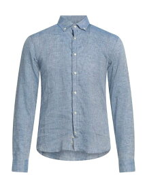 【送料無料】 ロッソピューロ メンズ シャツ リネンシャツ トップス Linen shirt Slate blue