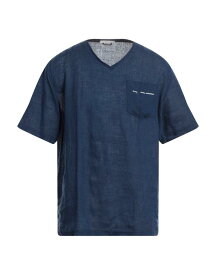 【送料無料】 グレイ ダニエレ アレッサンドリー二 メンズ シャツ リネンシャツ トップス Linen shirt Navy blue