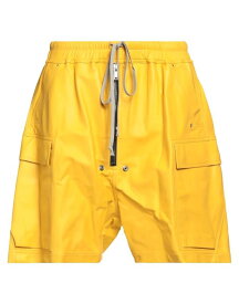 【送料無料】 リックオウエンス メンズ ハーフパンツ・ショーツ ボトムス Shorts & Bermuda Yellow