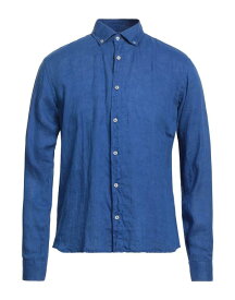 【送料無料】 ロッソピューロ メンズ シャツ リネンシャツ トップス Linen shirt Blue