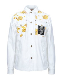 【送料無料】 ヴェルサーチ メンズ ジャケット・ブルゾン デニムジャケット アウター Denim jacket White