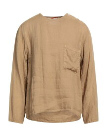 【送料無料】 バレナ メンズ Tシャツ トップス Linen shirt Camel