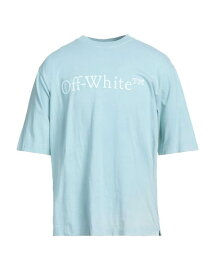 【送料無料】 オフホワイト メンズ Tシャツ トップス T-shirt Sky blue