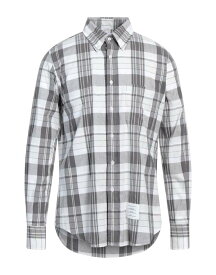 【送料無料】 トムブラウン メンズ シャツ チェックシャツ トップス Checked shirt Grey