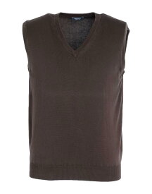 【送料無料】 ロッソピューロ メンズ ニット・セーター アウター Sleeveless sweater Dark brown