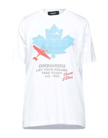 【送料無料】 ディースクエアード レディース Tシャツ トップス T-shirt White