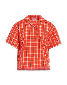 【送料無料】 ケンゾー レディース シャツ チェックシャツ トップス Checked shirt Orange