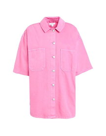 【送料無料】 トップショップ レディース シャツ デニムシャツ トップス Denim shirt Pink