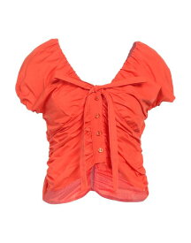 【送料無料】 ハブワン レディース シャツ トップス Solid color shirts & blouses Orange