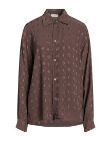 【送料無料】 バランタイン レディース シャツ トップス Patterned shirts & blouses Brown
