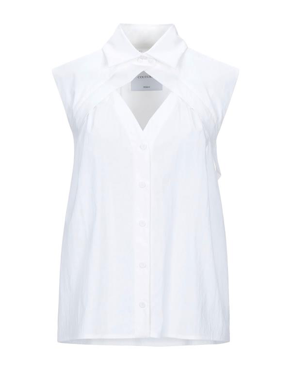 【送料無料】 モスキーノ レディース シャツ トップス Solid color shirts & blouses Whiteのサムネイル