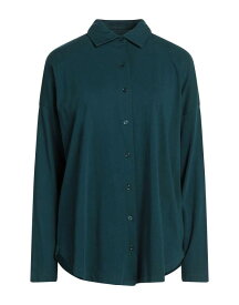 【送料無料】 マジェスティック レディース シャツ トップス Solid color shirts & blouses Deep jade