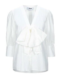 【送料無料】 エムエスジイエム レディース シャツ トップス Solid color shirts & blouses White