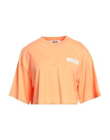 【送料無料】 エムエスジイエム レディース Tシャツ トップス T-shirt Apricot