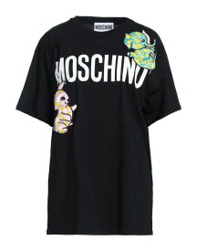 【送料無料】 モスキーノ レディース Tシャツ トップス T-shirt Black