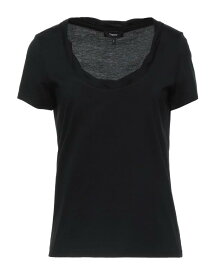【送料無料】 セオリー レディース Tシャツ トップス Basic T-shirt Black