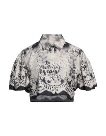 【送料無料】 エムエスジイエム レディース シャツ トップス Patterned shirts & blouses Light grey
