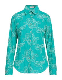 【送料無料】 カミセッタスノーブ レディース シャツ トップス Patterned shirts & blouses Turquoise