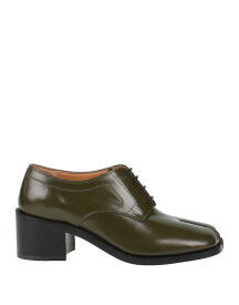 【送料無料】 マルタンマルジェラ レディース スリッポン・ローファー シューズ Laced shoes Military green