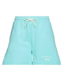 【送料無料】 エムエスジイエム レディース ハーフパンツ・ショーツ ボトムス Shorts & Bermuda Turquoise