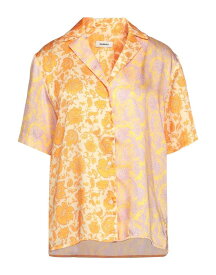 【送料無料】 サンドロ レディース シャツ トップス Patterned shirts & blouses Orange