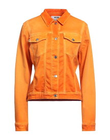 【送料無料】 エムエスジイエム レディース ジャケット・ブルゾン デニムジャケット アウター Denim jacket Orange