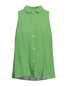 【送料無料】 ホームワードクローズ レディース シャツ リネンシャツ トップス Linen shirt Green