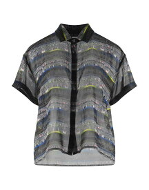 【送料無料】 コスチュームナショナル レディース シャツ トップス Patterned shirts & blouses Steel grey