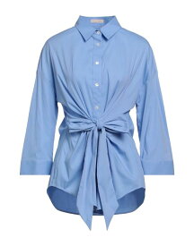 【送料無料】 カミセッタスノーブ レディース シャツ トップス Solid color shirts & blouses Sky blue