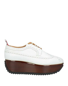 �g���u���E�� ���f�B�[�X �V���[�Y �p���v�X THOM BROWNE ���[�X�A�b�v�V���[�Y White �z���C�g