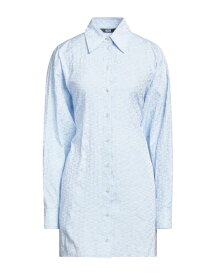 【送料無料】 ジーシーディーエス レディース シャツ トップス Patterned shirts & blouses Sky blue