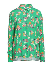 【送料無料】 エムエスジイエム レディース シャツ トップス Floral shirts & blouses Green