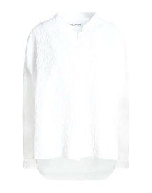 【送料無料】 ヨーロピアンカルチャー レディース シャツ トップス Solid color shirts & blouses White