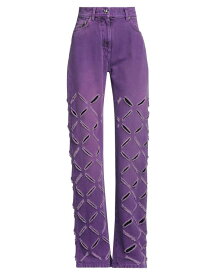 【送料無料】 ヴェルサーチ レディース デニムパンツ ジーンズ ボトムス Denim pants Purple