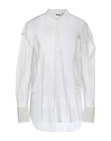 【送料無料】 エムエスジイエム レディース シャツ トップス Solid color shirts & blouses White