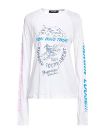 【送料無料】 ディースクエアード レディース Tシャツ トップス T-shirt Off white