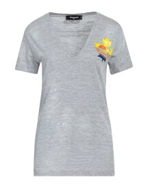 【送料無料】 ディースクエアード レディース Tシャツ トップス T-shirt Grey