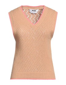 【送料無料】 エムエスジイエム レディース ニット・セーター アウター Sleeveless sweater Camel