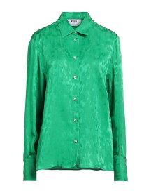 【送料無料】 エムエスジイエム レディース シャツ トップス Solid color shirts & blouses Green