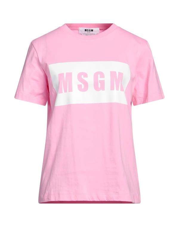 【送料無料】 エムエスジイエム レディース Tシャツ トップス T-shirt Pink：ReVida