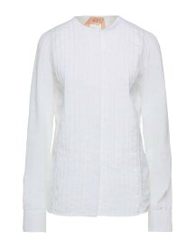 【送料無料】 ヌメロ ヴェントゥーノ レディース シャツ トップス Solid color shirts & blouses White