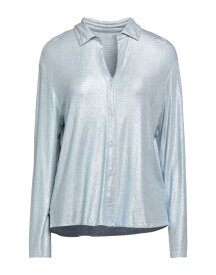 【送料無料】 マジェスティック レディース シャツ トップス Solid color shirts & blouses Light blue