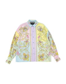 【送料無料】 ヴェルサーチ レディース シャツ トップス Patterned shirts & blouses Lilac