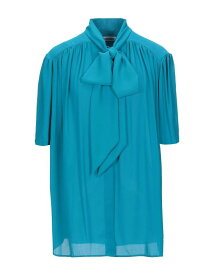 【送料無料】 バレンシアガ レディース シャツ ブラウス トップス Shirts & blouses with bow Turquoise