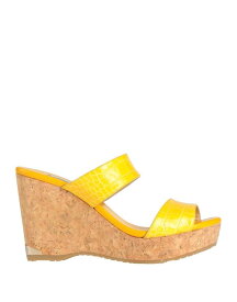 【送料無料】 ジミーチュー レディース サンダル シューズ Mules and clogs Yellow