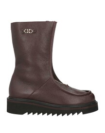 【送料無料】 フェラガモ レディース ブーツ・レインブーツ ブーティ シューズ Ankle boot Dark brown