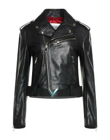 【送料無料】 ヴァレンティノ レディース ジャケット・ブルゾン アウター Biker jacket Black